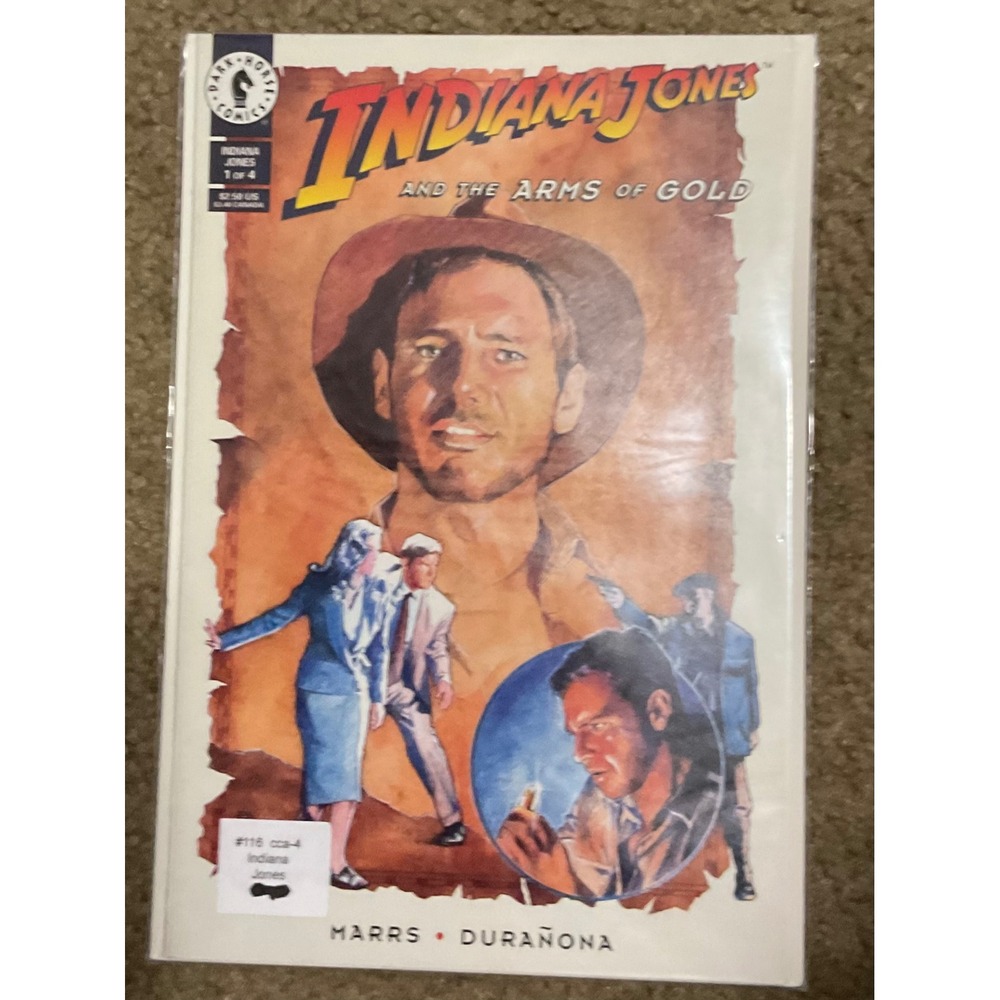 Dark Horse Indiana Jones Arms Gold 1 Comic Book OS Multi Excellent 1994 Vintage